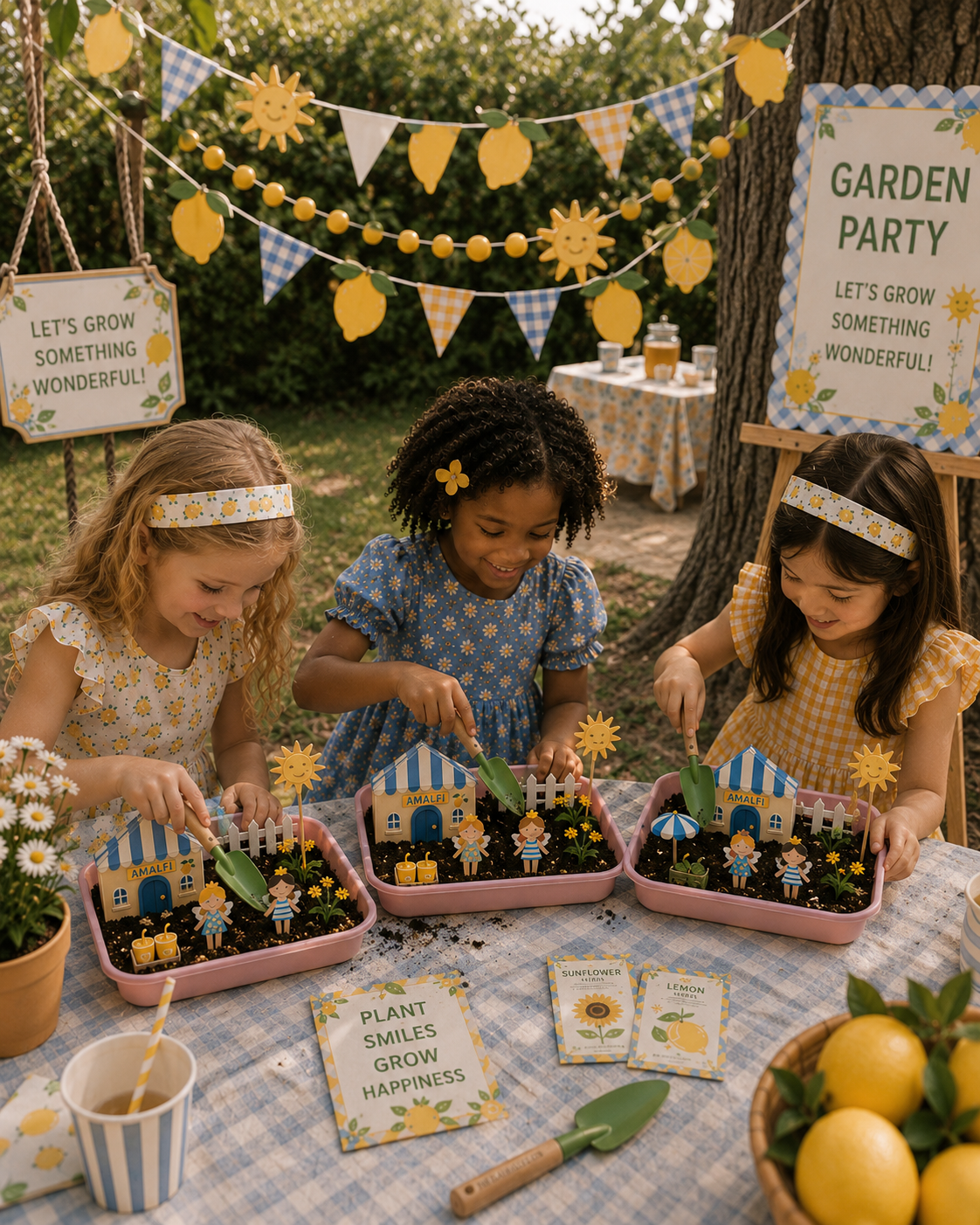 Fairy Gardening Kit for kids | Sensory Play set with Apron,Tray, Shovel, Fairies, Soil &amp; Seeds | The Playmakers Co