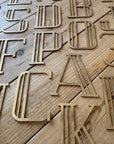 Gold Art Deco Metal Alphabet Letters – 5” or 12” Decorative Lettering A–Z