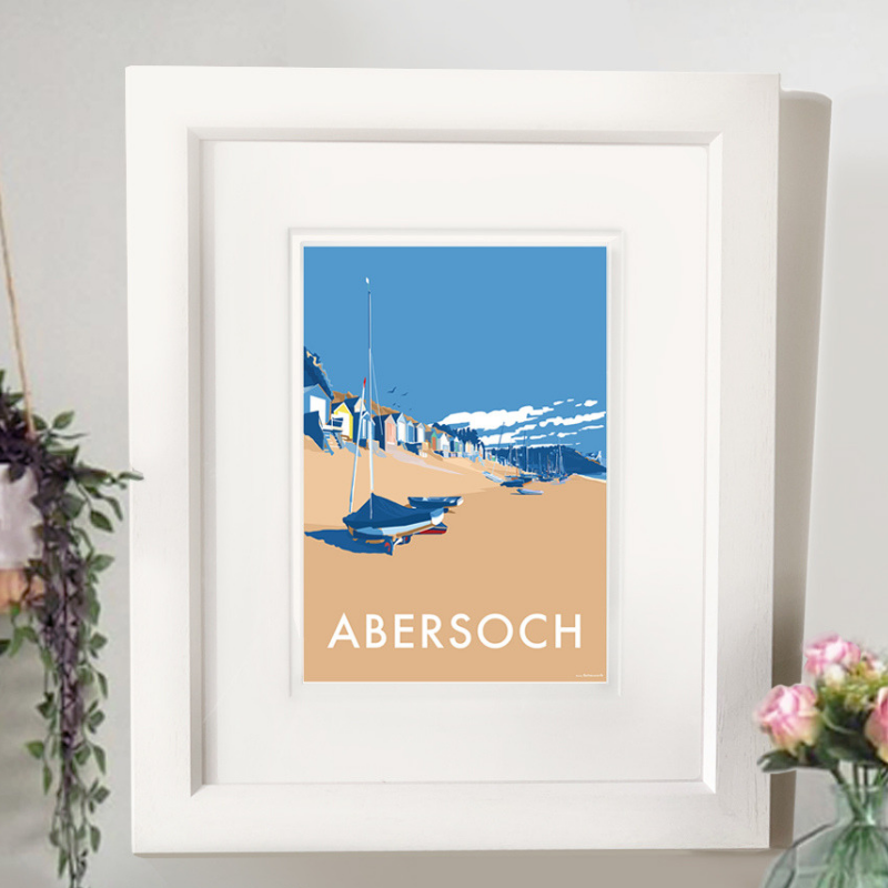 Abersoch Vintage Seaside Travel Poster Print