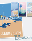 Abersoch Vintage Seaside Travel Poster Print