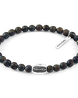 Brown Bronzite GUSTATORY Coffee Bean Silver and Stone Bracelet