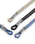 Multicoloured Think Ocean Signature Silver and Rope Bracelet