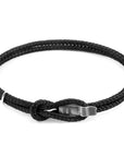 Black Think Ocean Signature Silver and Rope Bracelet