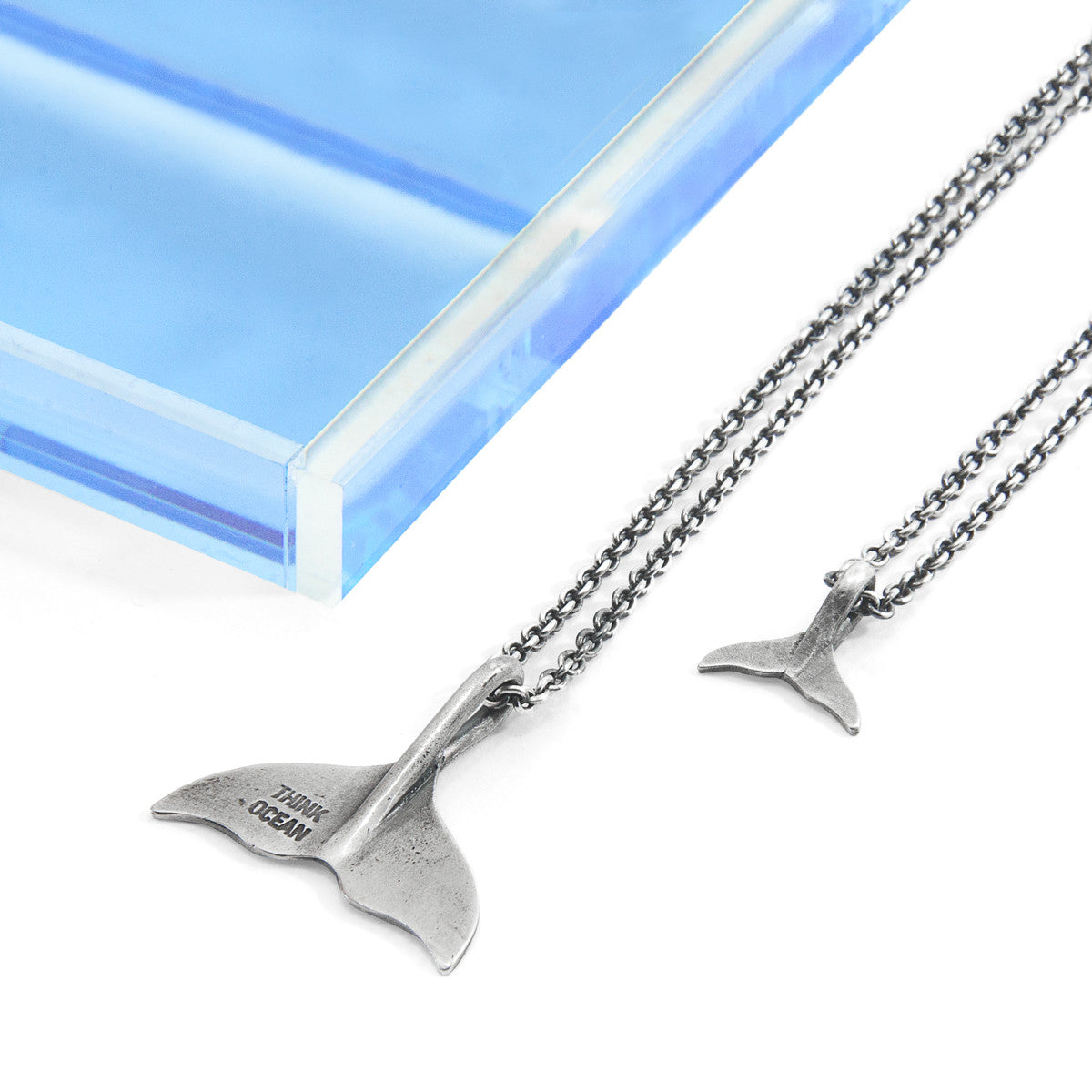 Think Ocean Mini Whale Silver Necklace Pendant
