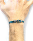 Ocean Blue Brixham Silver and Rope Bracelet