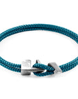 Ocean Blue Brixham Silver and Rope Bracelet