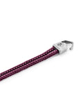 Aubergine Purple Cromer Silver and Rope Bracelet
