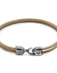 Sand Brown Cromer Silver and Rope Bracelet