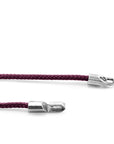 Aubergine Purple Talbot Silver and Rope Bracelet