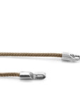 Sand Brown Talbot Silver and Rope Bracelet