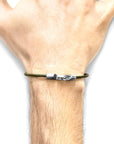 Racing Green Talbot Silver and Round Leather Bracelet