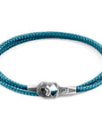 Ocean Blue Tenby Silver and Rope Bracelet