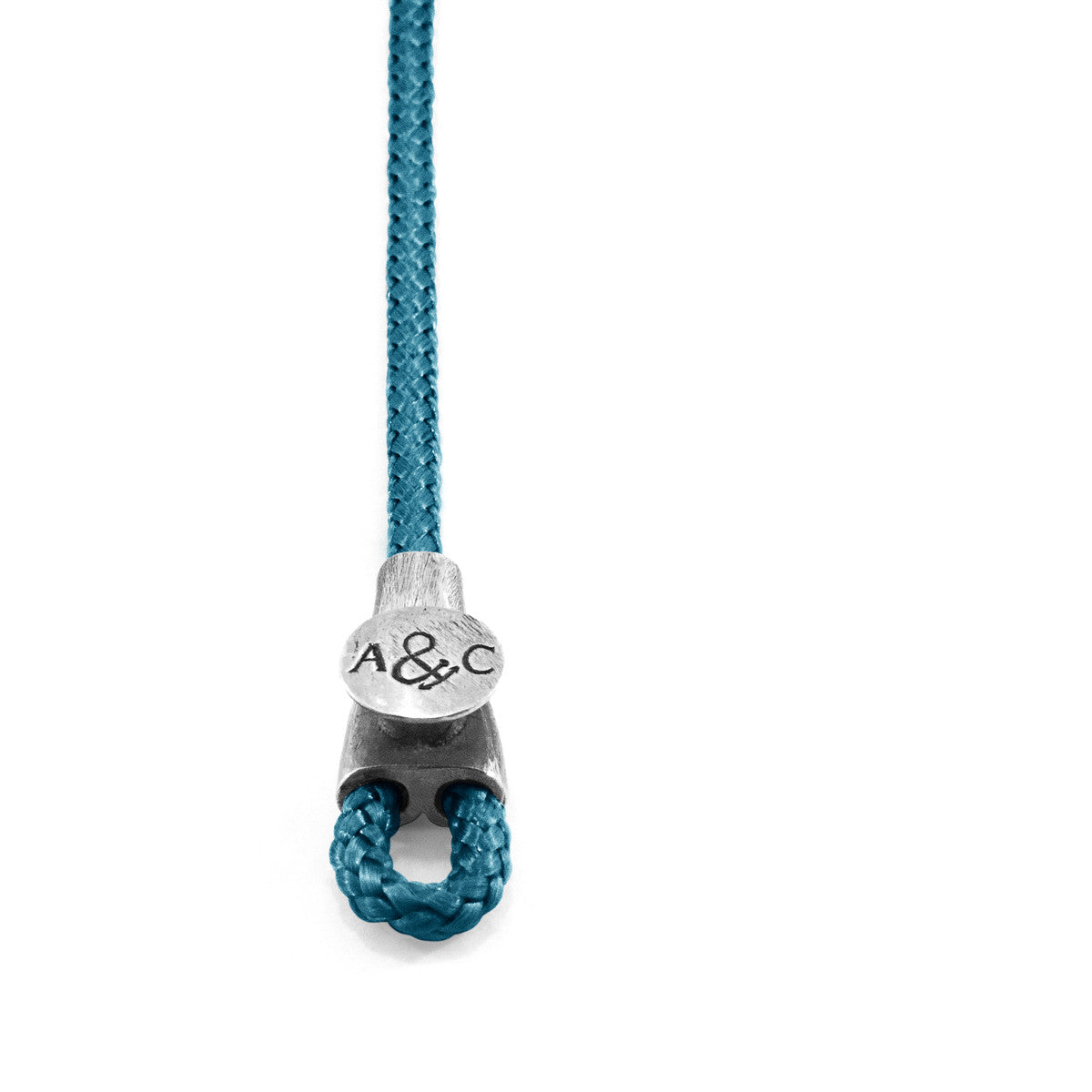 Ocean Blue Dundee Silver and Rope Bracelet