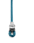 Ocean Blue Dundee Silver and Rope Bracelet