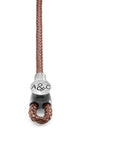 Copper Pink Dundee Silver and Rope Bracelet