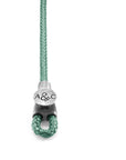 Mint Green Dundee Silver and Rope Bracelet