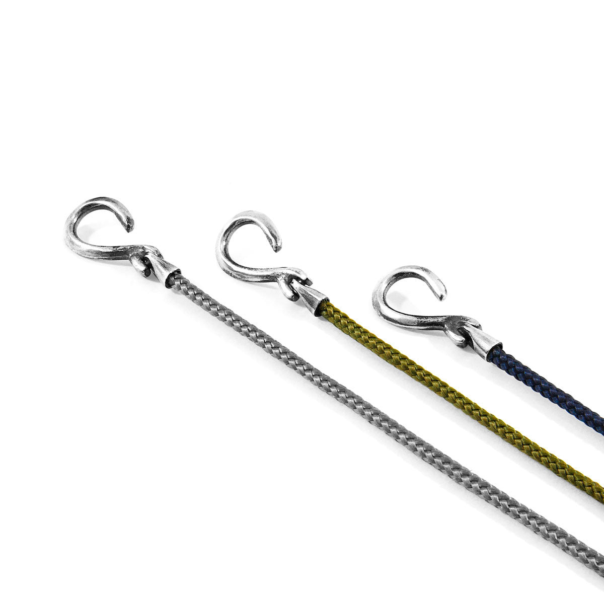 Ocean Blue Heysham Silver and Rope Bracelet