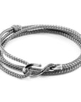 Classic Grey Heysham Silver and Rope Bracelet