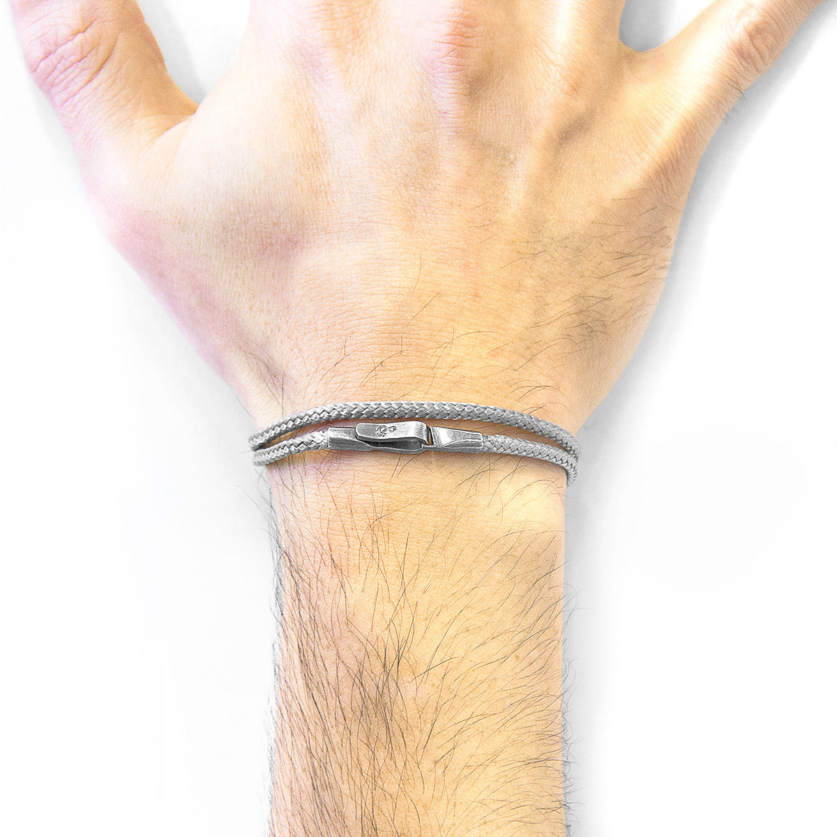 Classic Grey Liverpool Silver and Rope Bracelet