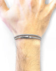 Classic Grey Liverpool Silver and Rope Bracelet