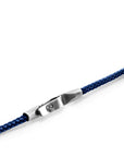 Navy Blue Liverpool Silver and Rope Bracelet