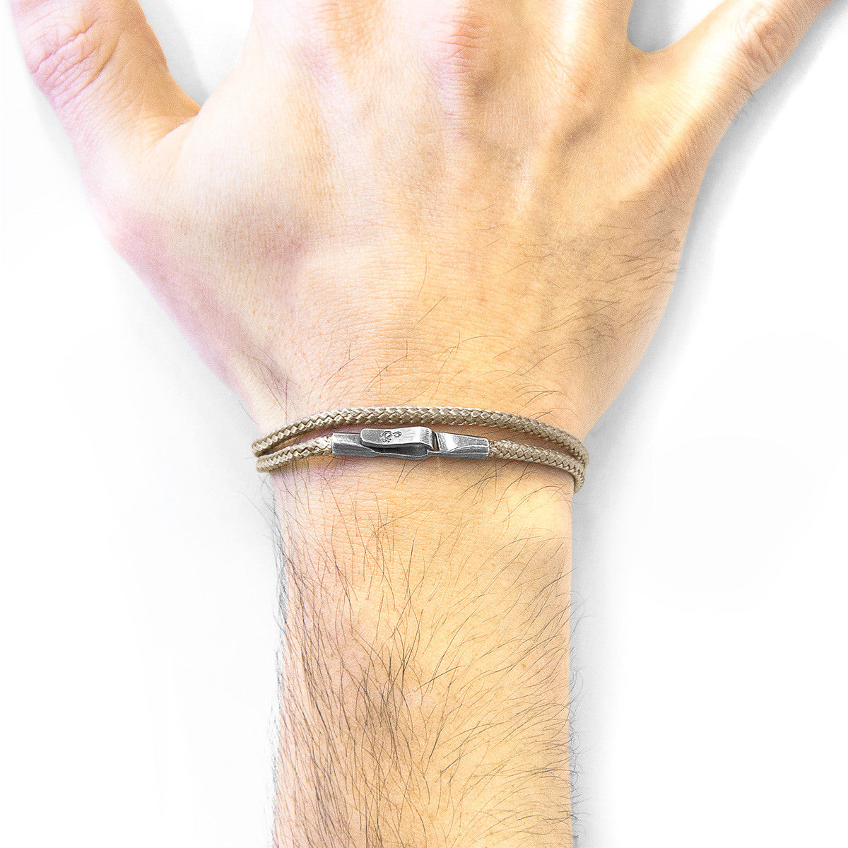 Sand Brown Liverpool Silver and Rope Bracelet