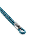 Ocean Blue Padstow Silver and Rope Bracelet