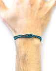 Ocean Blue Padstow Silver and Rope Bracelet
