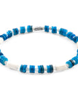 Blue Maisie Silver and Freshwater Shell SKINNY Bracelet