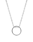 Abbott Round Mini Geometric Silver Necklace Pendant