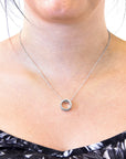 Abbott Round Mini Geometric Silver Necklace Pendant