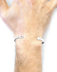 Bartlett Inline Midi Geometric Silver Bangle