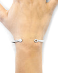 Bartlett Inline Midi Geometric Silver Bangle