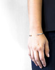 Bartlett Inline Midi Geometric Silver Bangle