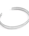 Brady Outline Midi Geometric Silver Bangle