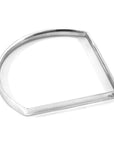 Holden Quarter Circle Geometric Silver Bangle