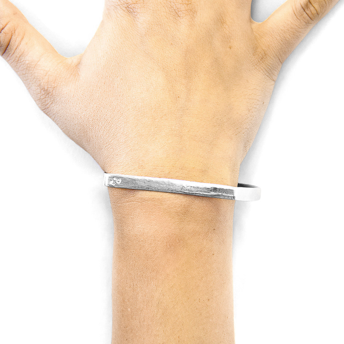 Holden Quarter Circle Geometric Silver Bangle