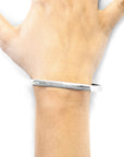 Holden Quarter Circle Geometric Silver Bangle