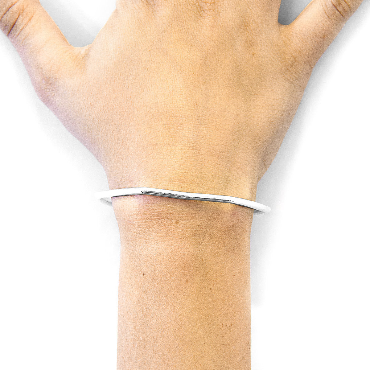 Rowe Half Circle Geometric Silver Bangle