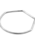 Rowe Half Circle Geometric Silver Bangle