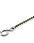 Khaki Green Heysham Silver and Rope Bracelet