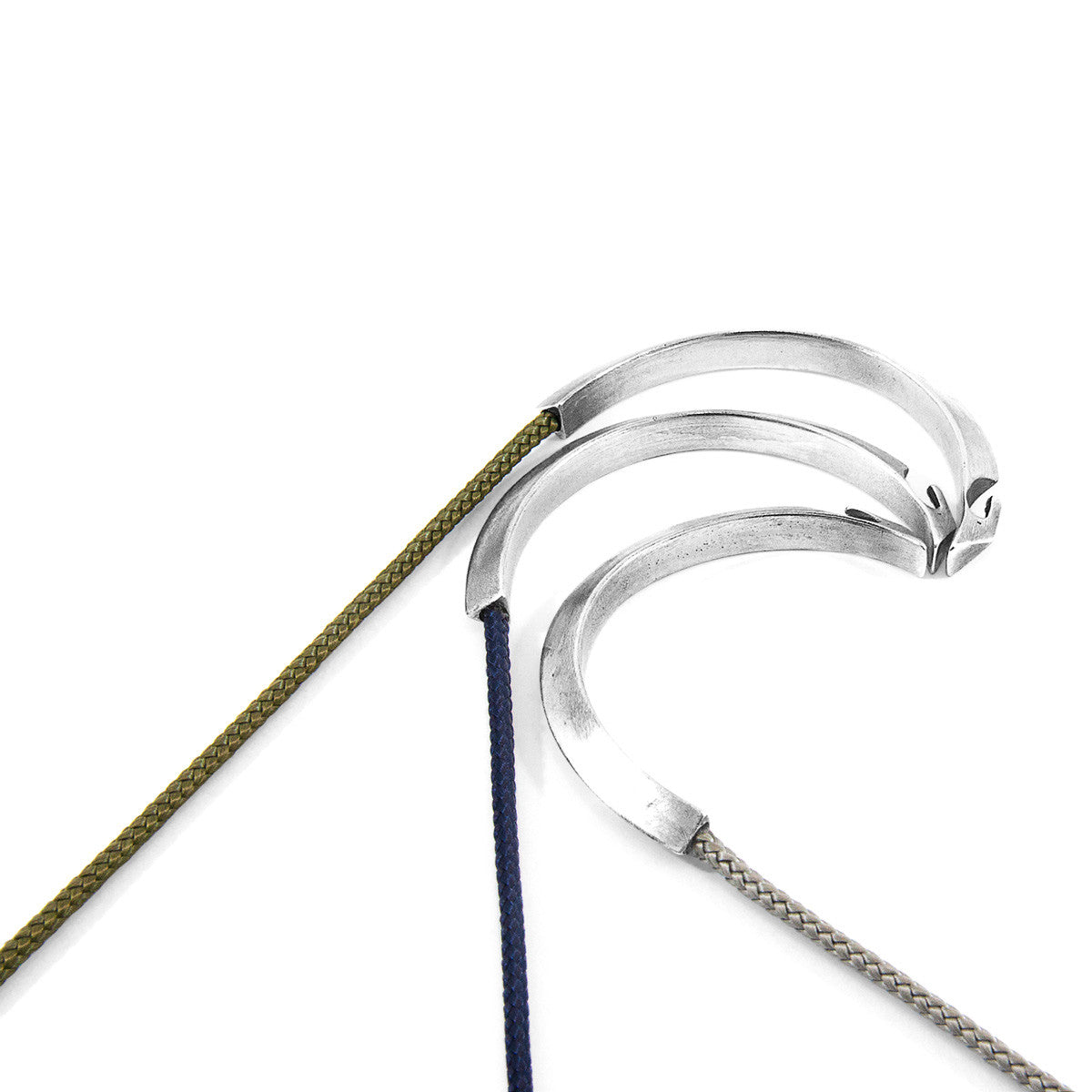 Sand Brown Hove Silver and Rope Bracelet