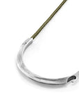 Khaki Green Hove Silver and Rope Bracelet