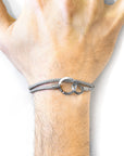 Classic Grey Montrose Silver and Rope Bracelet
