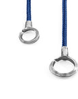 Navy Blue Montrose Silver and Rope Bracelet