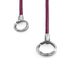 Aubergine Purple Montrose Silver and Rope Bracelet