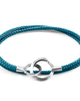 Ocean Blue Montrose Silver and Rope Bracelet