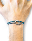 Ocean Blue Montrose Silver and Rope Bracelet