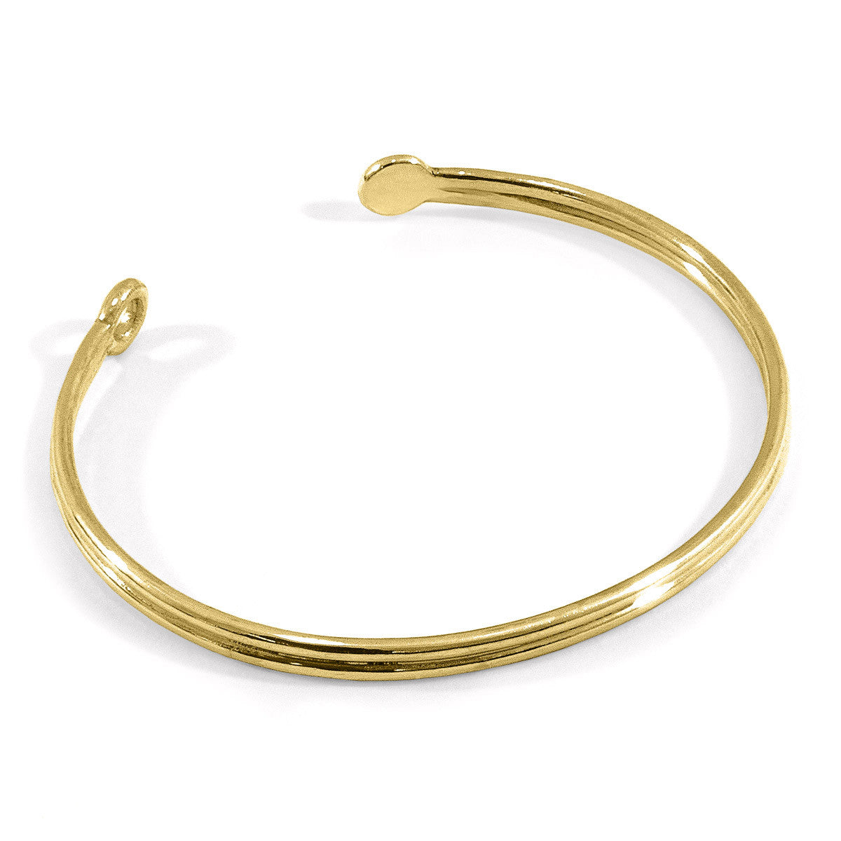 Bartlett Inline Midi Geometric 9ct Yellow Gold Bangle