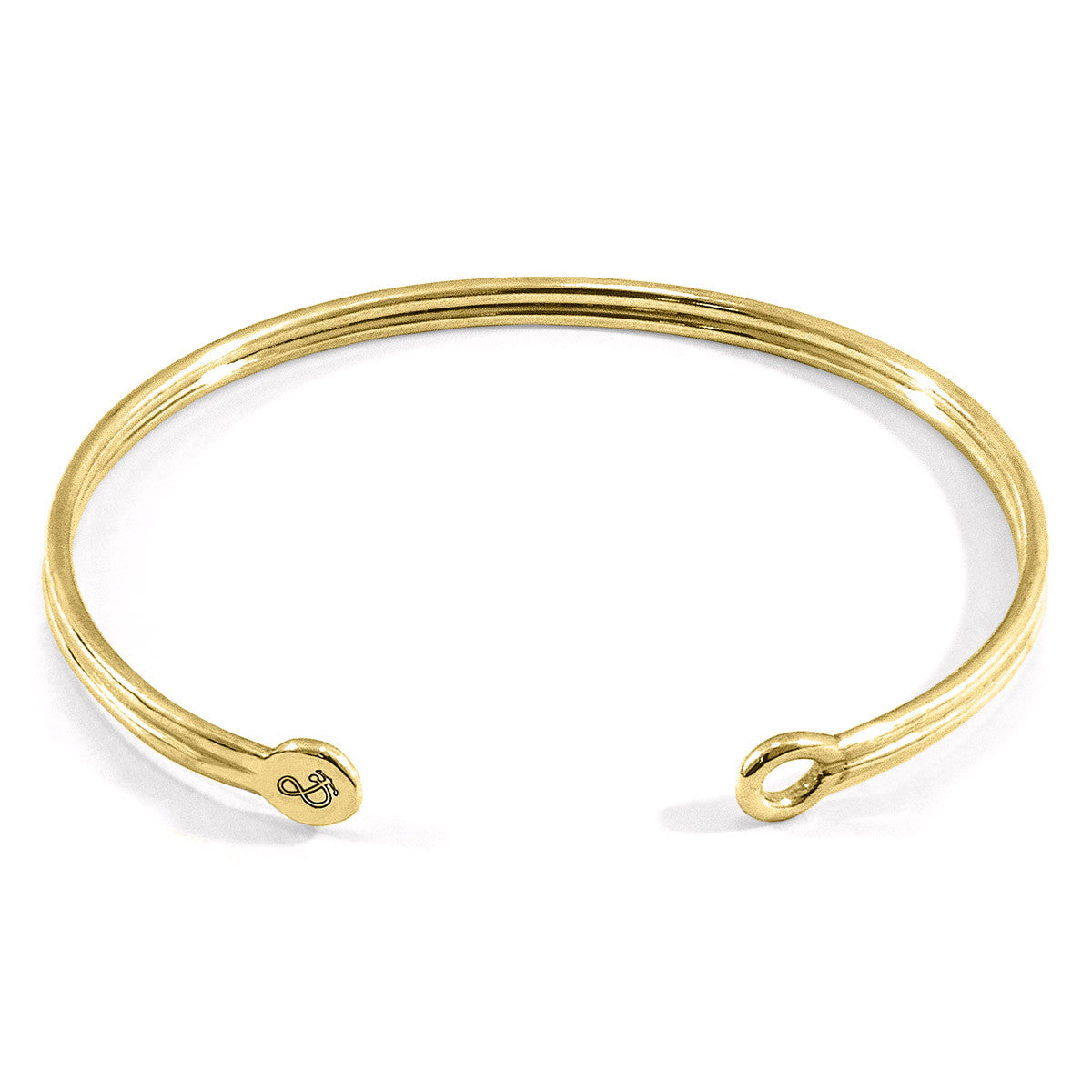 Bartlett Inline Midi Geometric 9ct Yellow Gold Bangle
